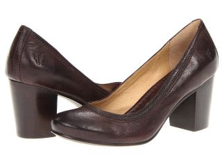 Frye Carson Mid Heel Womens Slip on Dress Shoes (Brown)