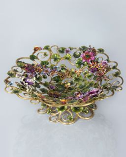 Claudette Floral Butterfly Bowl   Jay Strongwater