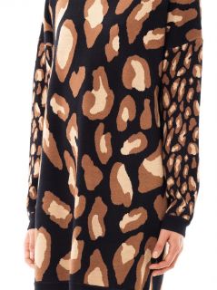 Leopard intarsia knit dress  Dkny
