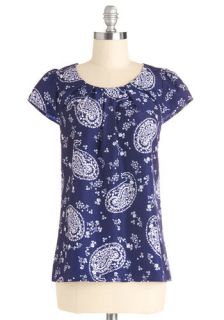 Steal the Show Top in Paisley  Mod Retro Vintage Short Sleeve Shirts