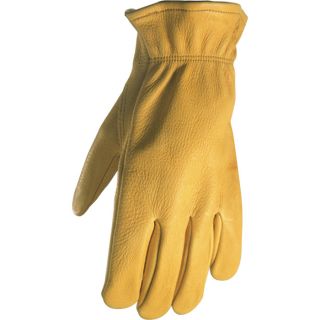 Wells Lamont Deerskin Driver Gloves   Gold, XL, Model 962