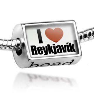 Beads "I Love Reykjavk" region Iceland   Pandora Charm & Bracelet Compatible NEONBLOND Jewelry & Accessories Jewelry