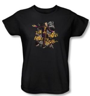 Batman Ladies T Shirt   Arkham City About To Begin Black Tee Clothing
