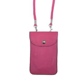 Leather Neck Pouch for Phone (Style 1)   Pink Cell Phones & Accessories