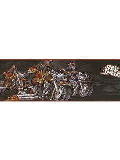 Harley Davidson Riders Wallpaper Border in Kidding Around    