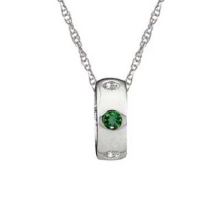 Mothers Simulated Birthstone Pendant in 10K White or Yellow Gold (6