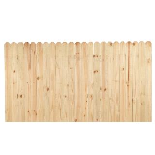 4 ft x 8 ft Pine Stockade Wood Fence Panel