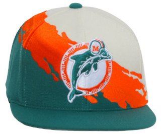 Miami Dolphins Mitchell & Ness Vintage Paintbrush Snap Back Hat  Sports Fan Baseball Caps  Sports & Outdoors