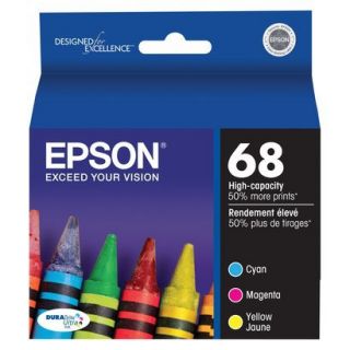 Epson 68 High Capacity Color Ink Cartridges 3 ct.