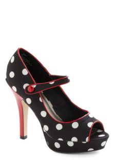 Dotted at the Drive In Heel  Mod Retro Vintage Heels