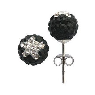 rhodium crystal earrings   8MM Star   rhodium studs by GlitZ JewelZ  Jewelry