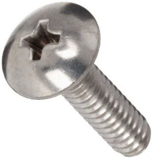 18 8 Stainless Steel Machine Screw, Plain Finish, Truss Head, Phillips Drive, Meets ASME B18.6.3, 2" Length, Fully Threaded, 5/16" 18 UNC Threads (Pack of 10)