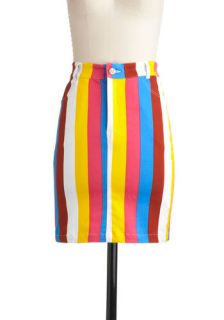 Carnival Cute Skirt in Candy Stripe  Mod Retro Vintage Skirts