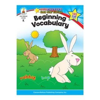 SCBCD 104344 12   BEGINNING VOCABULARY HOME WORKBOOK pack of 12  Early Childhood Development Products 