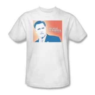 Mitt Romney Republican 2012 Election Believe In America Political Adult T Shirt Clothing