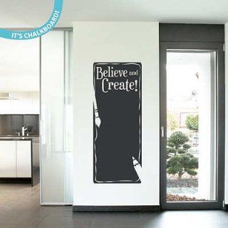 (22x55) Believe & Create Chalkboard Wall Decal   Prints