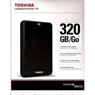 Toshiba Canvio Basics Portable Hard Drive 320 GB USB 2.0 External Hard Drive E05A032BAU2XK Black Electronics