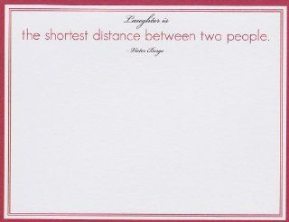 "Laughter Is the Shortest Distance Between Two People" Victor Hugo~ 2 Sets of 8 Cards (Total of 16 Cards & 16 Envelopes) Health & Personal Care
