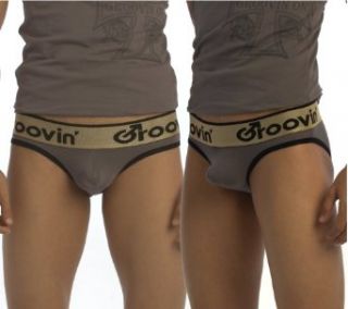 Groovin' Grey *COTTON* Bold Line Push up Brief at  Mens Clothing store Briefs Underwear