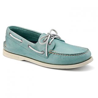 Sperry Top Sider A/O Tanned Boat Shoe  Men's   Light Blue Leather