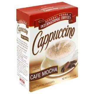 General Foods International, 100 Calorie Packs CAPPUCCINO Mix Cafe Mocha 5 Envelops  Instant Coffee  Grocery & Gourmet Food