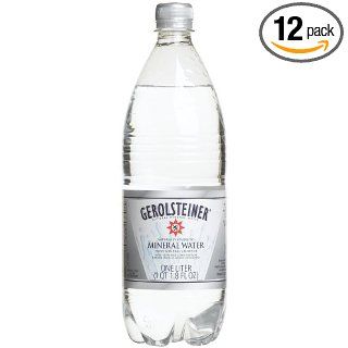 Gerolsteiner Mineral Water, 33.8 Ounce Bottles (Pack of 12)  Mineral Drinking Water  Grocery & Gourmet Food
