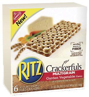 Ritz Crackerful Multigrain Crackers, Garden Vegetable, 6 Ounce Boxes (Pack of 4)  Wheat Crackers  Grocery & Gourmet Food