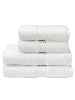Christy Plush towels in white