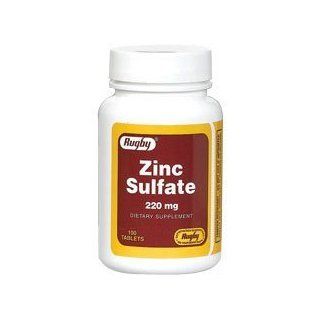 Zinc Sulfate 220 mg Dietary Supplement Tablets   100 ea Health & Personal Care