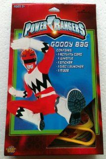 Power Rangers Goody Bag Contains Activity Card, Whistle, Sticker, Disc Launcher & Maze (2 Pack) Toys & Games