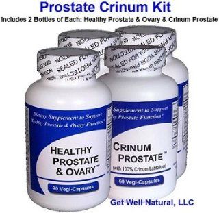 Prostate Crinum Kit (1 Month Supply 2 btls of Crinum Prostate & 2 btls of Healthy Prostate & Ovary). Healthy Prostate Herbs Including Crinum Latifolium. CONTAINS NO "Beef Bovine Gelatin Capsules", Silica, Talc or Magnesium Stearate. We u