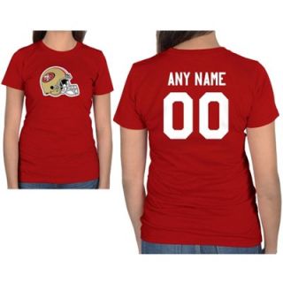 San Francisco 49ers Womens Custom Any Name & Number T Shirt  