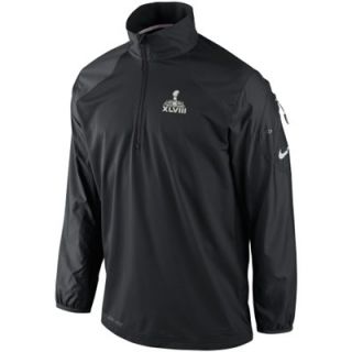 Nike Super Bowl XLVIII Hybrid Half Zip Performance Jacket   Black