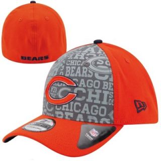 Mens New Era Orange Chicago Bears 2014 NFL Draft 39THIRTY Reverse Flex Hat