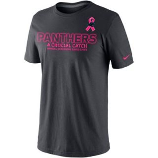 Nike Carolina Panthers Breast Cancer Awareness Crucial T Shirt   Gray