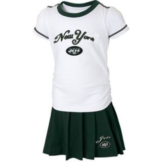 New York Jets Toddler Skirt and T Shirt Set   Green/White