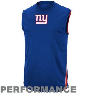 New York Giants Fanfare V Sleeveless Performance T Shirt   Royal Blue