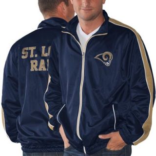 St. Louis Rams Two Point Conversion Full Zip Jacket   Navy Blue