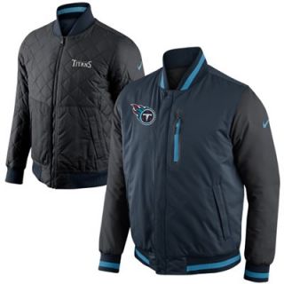 Nike Tennessee Titans Defender Reversible Full Zip Jacket   Black/Navy Blue