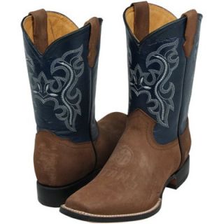Tennessee Titans Youth Pull Up Cowboy Boots   Brown/Navy Blue