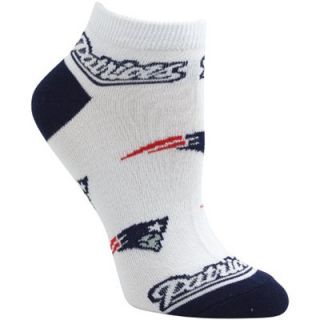 New England Patriots Ladies Team Logo Ankle Socks   White