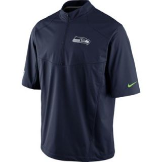 Mens Nike College Navy Seattle Seahawks Quarter Zip Hot Jacket