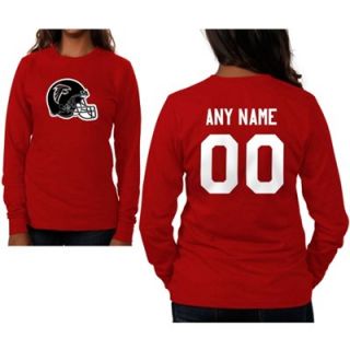 Atlanta Falcons Womens Custom Any Name & Number Long Sleeve T Shirt   