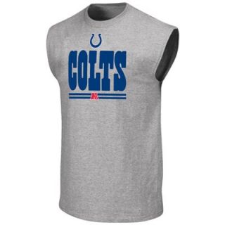 Indianapolis Colts Critical Victory VI Sleeveless T Shirt   Ash