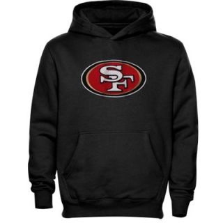 San Francisco 49ers Youth Logo Pullover Hoodie   Black