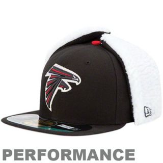 New Era Atlanta Falcons On Field Dog Ear 59FIFTY Fitted Performance Hat   Black