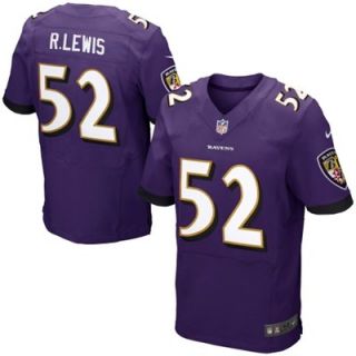 Nike Ray Lewis 
#52 Baltimore Ravens Elite Jersey   Purple