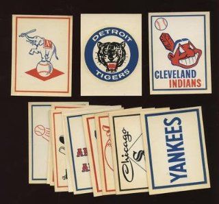 1961 Fleer Baseball Team Decals 18 Different NRMT   MLB Car Magnets And Decals  Sports Related Magnets  Sports & Outdoors