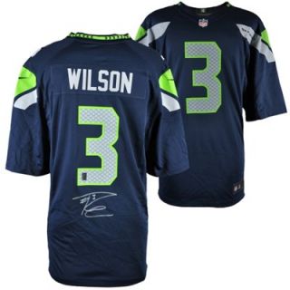Russell Wilson Seattle Seahawks Autographed Nike College Navy Limited Jersey