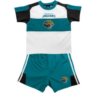 Reebok Jacksonville Jaguars Infant Mesh Crew T Shirt and Shorts Set   White/Teal